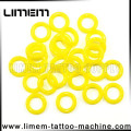 O mais recente venda quente colorido tatuagem máquina Silicone amarelo O Ring